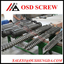 Twin conical screw barrel design for PVC pipe machine